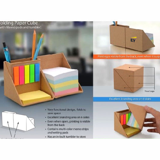 Eco friendly folding paper cube