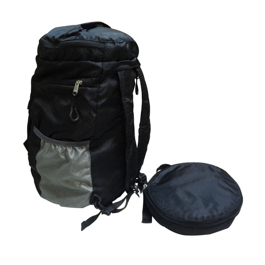 Folding round pouch bag