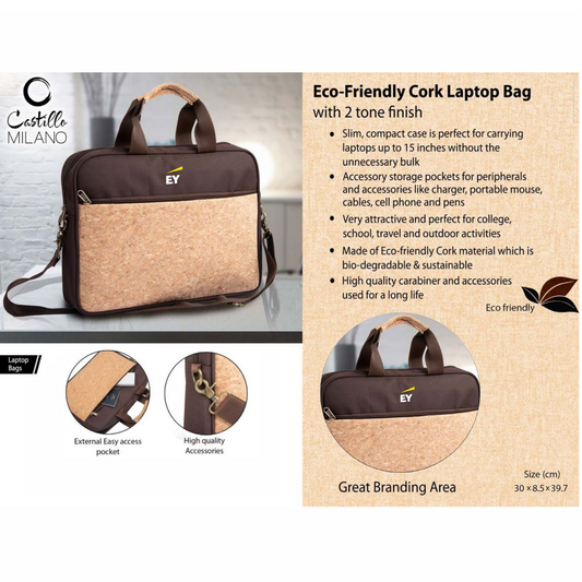 Eco friendly cork laptop bag