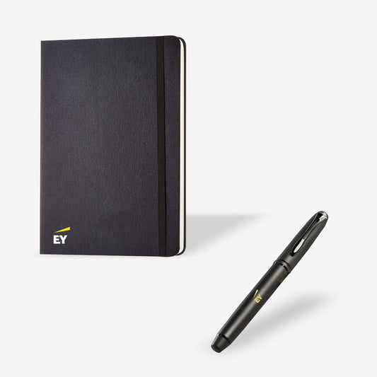 Premium hardcover notebook and pen combo