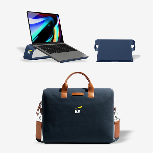 Daily object messenger bag and laptop stand combo