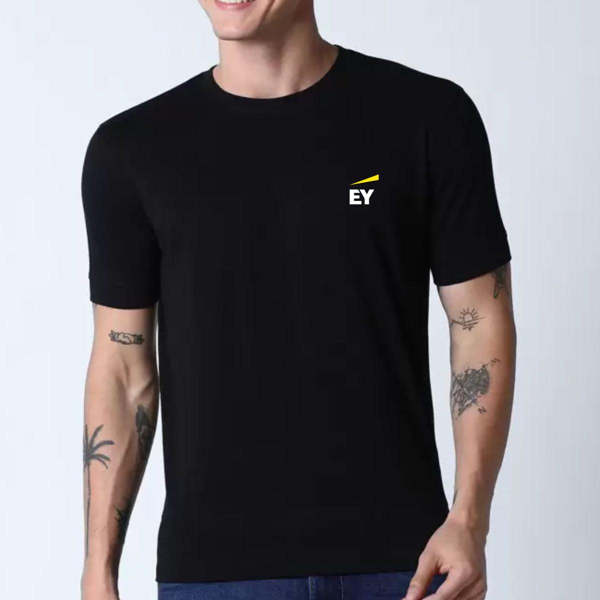 Jack &amp; jones round neck black t-shirt