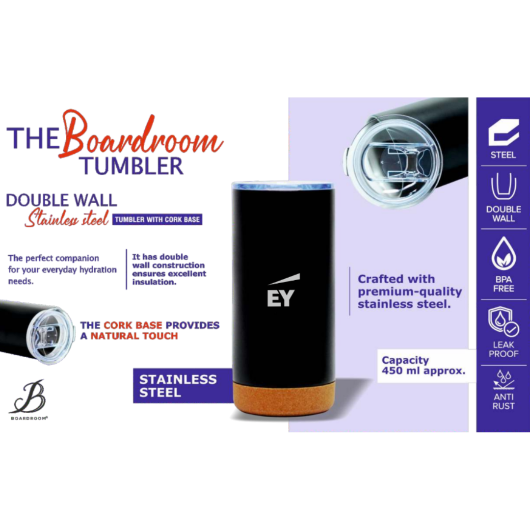 Double Wall tumbler with cork base tumbler