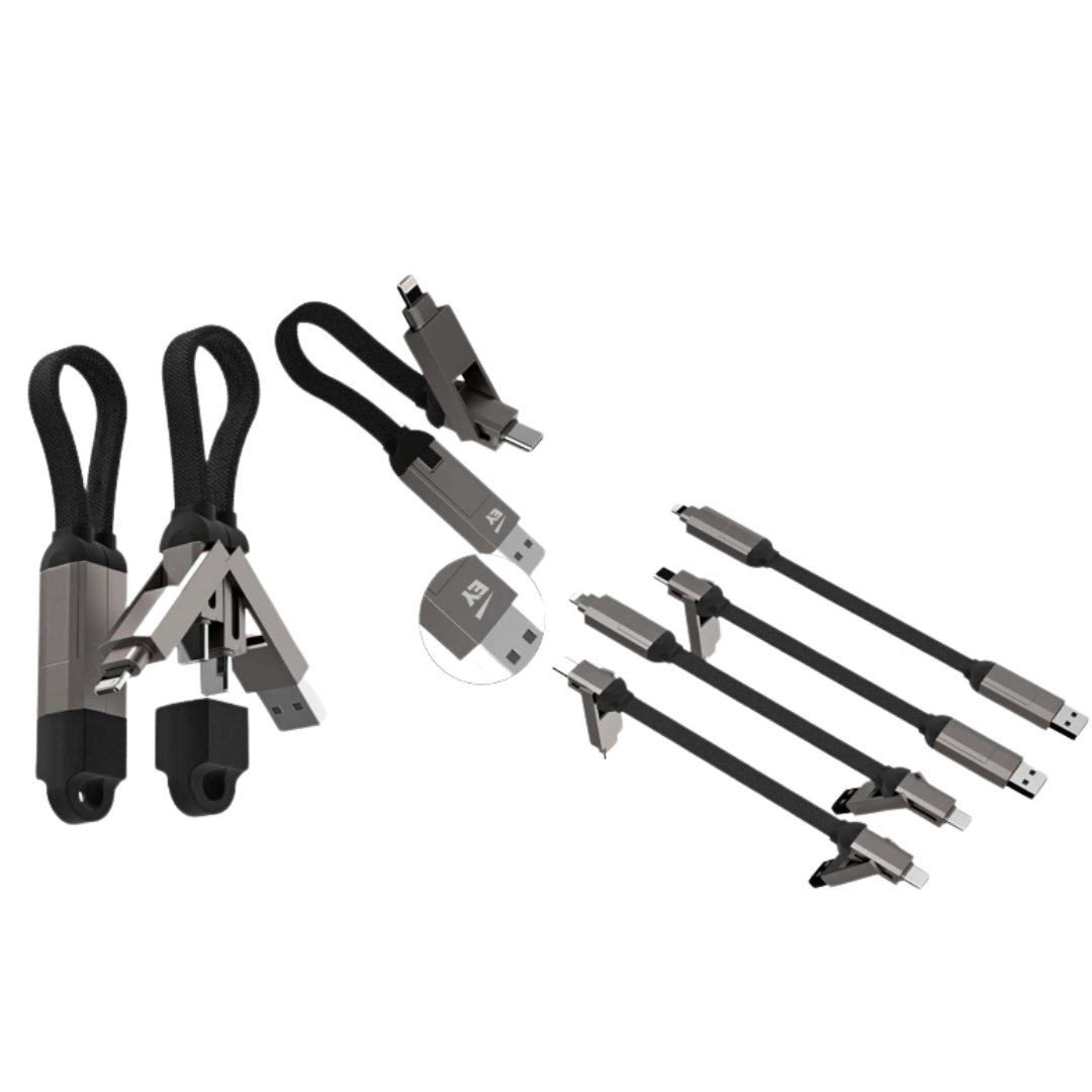 Boardroom Multi-functional Charging / Data Transfer Cable Keychain (60W)