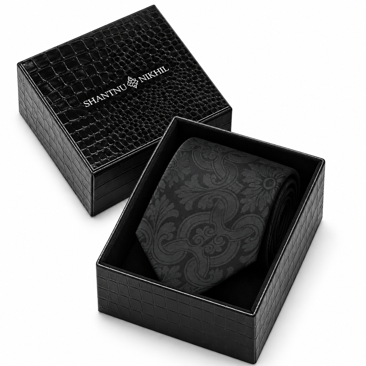 Shantanu &amp; Nikhil tie (black)