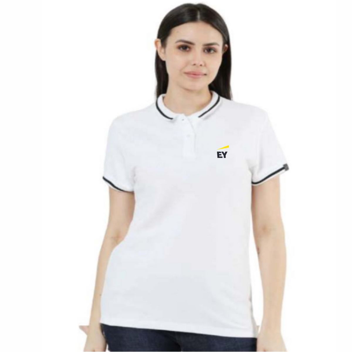 Rare rabbit white polo t-shirt tipping women